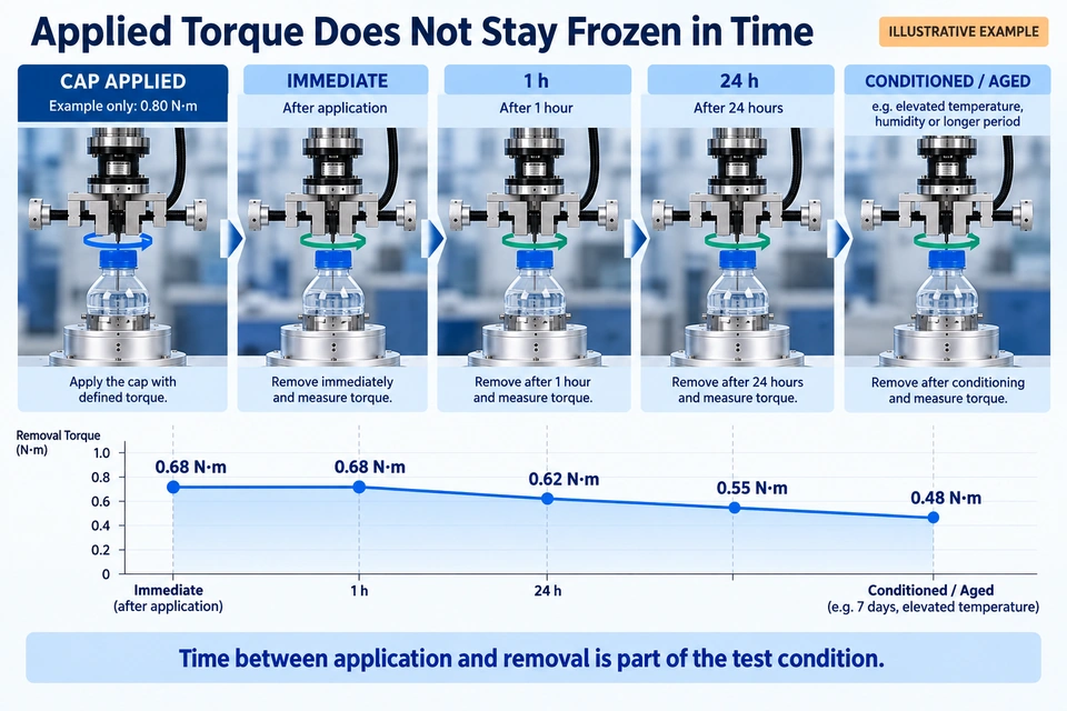 bottle cap torque retention over time